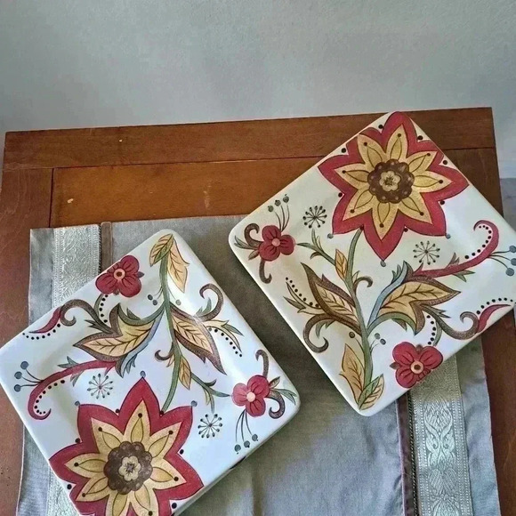 Earthenware Carynthum 4 salad plates - Picture 2 of 10